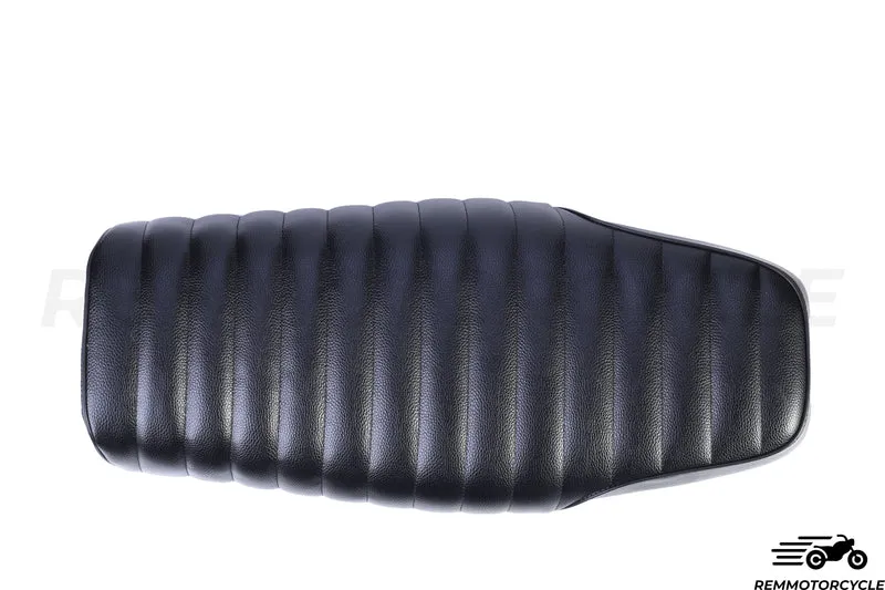 Selle cafe racer biplace noir