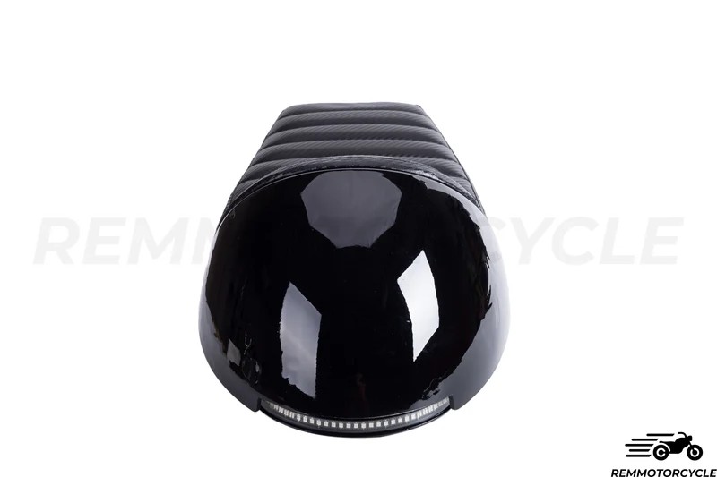 Boucle Arriere BMW Noir avec selle Cafe Racer Mono amortisseur avec LED