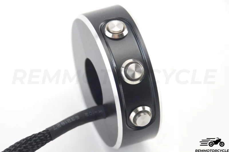 Commodo moto 3 boutons SNAP noir