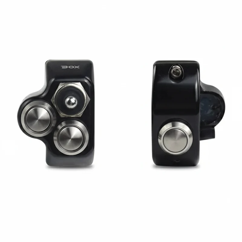 Commodo moto CNC 3 boutons + Levier 3P Noir ou Argent