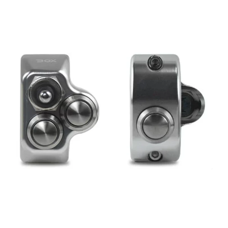 Commodo moto CNC 3 boutons + Levier 3P Noir ou Argent