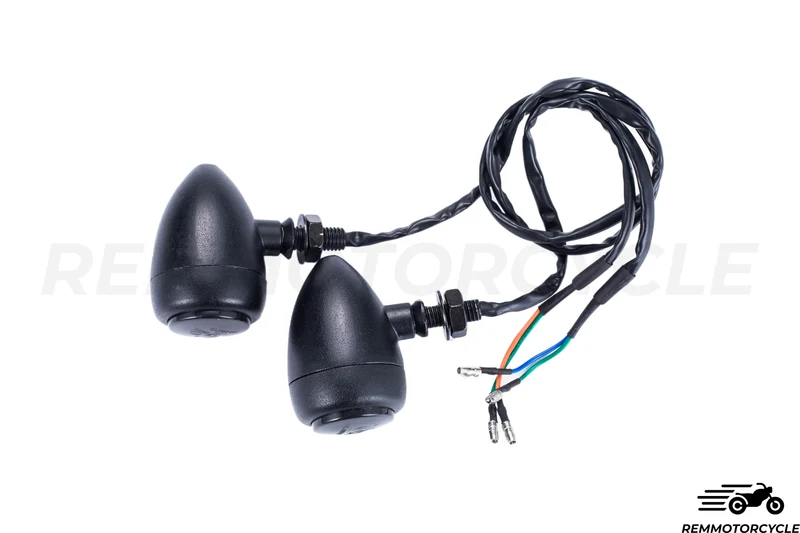 Paire de Clignotants LED FULL Noir