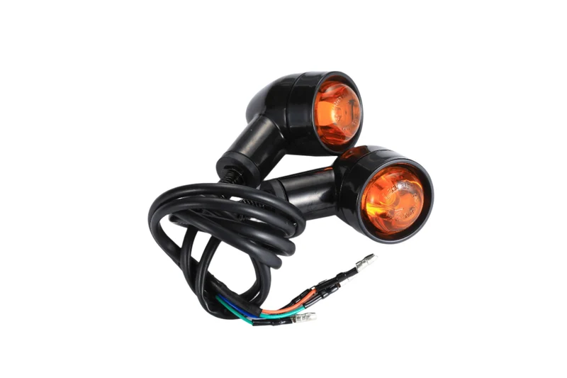 Paire de Clignotants LED Noir Orange Homologué