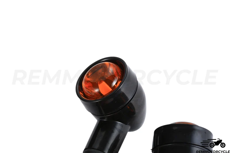 Paire de Clignotants LED Noir Orange Homologué