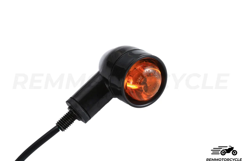 Paire de Clignotants LED Noir Orange Homologué