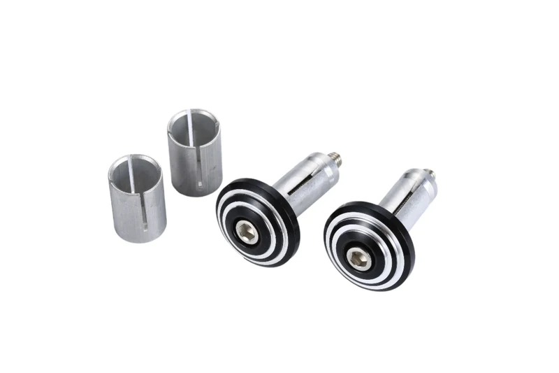 Embouts de guidon Aluminium Rond CNC Noir et Argent