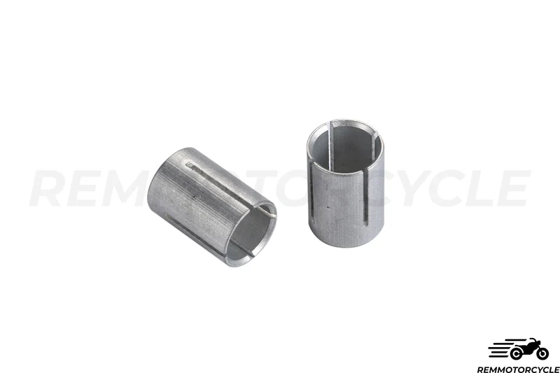 Embouts de guidon Aluminium Rond CNC Noir et Argent
