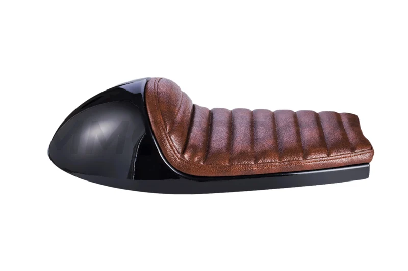 Selle Cafe Racer Noir assise Marron