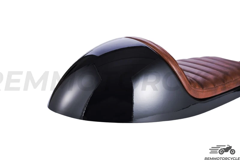 Selle Cafe Racer Noir assise Marron
