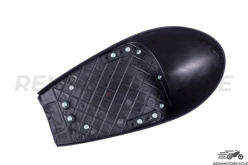 Selle Cafe Racer Noir assise Marron