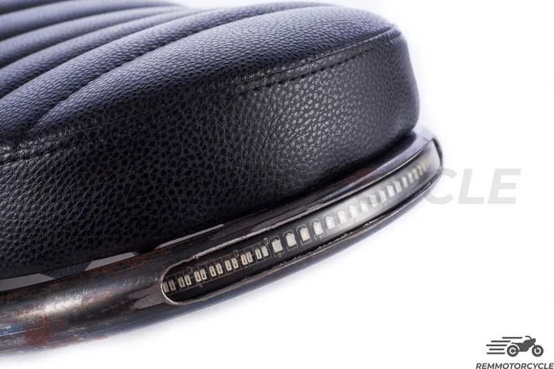 Selle Noir relevée Type 2 fond en métal 50 ou 60 cm avec Boucle Avec ou Sans LED