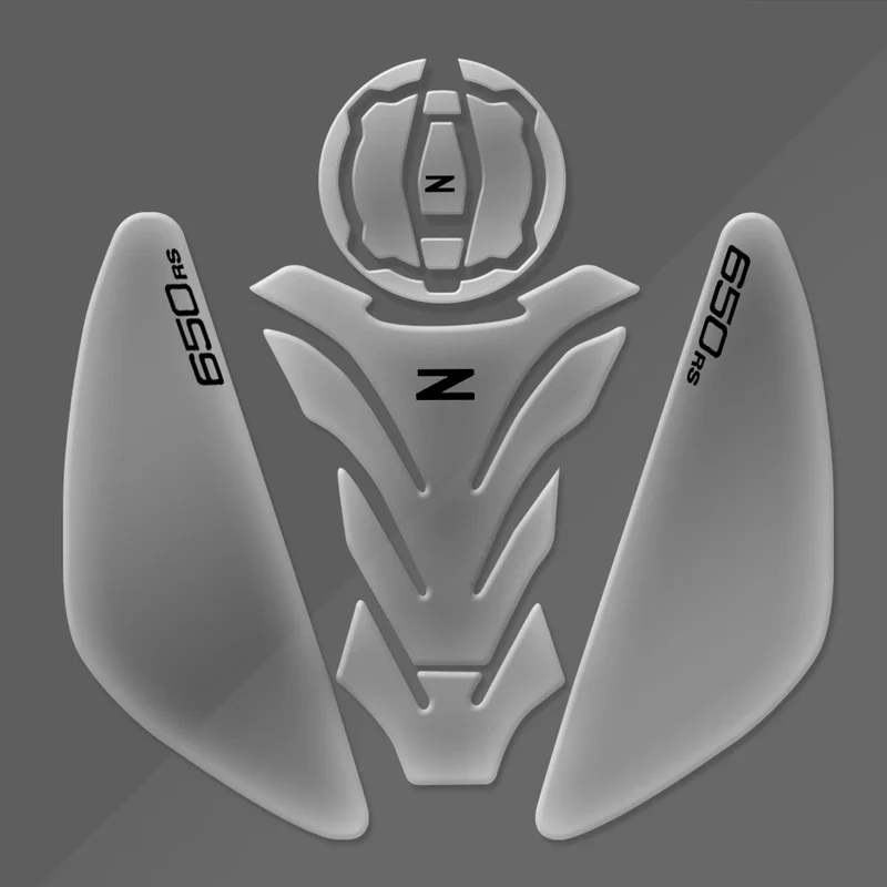 Z650RS 2024 Motorcycle Tank Pad Protector Fit For KAWASAKI Z650 RS 2022-2023 Transparent Fish Bone Decal