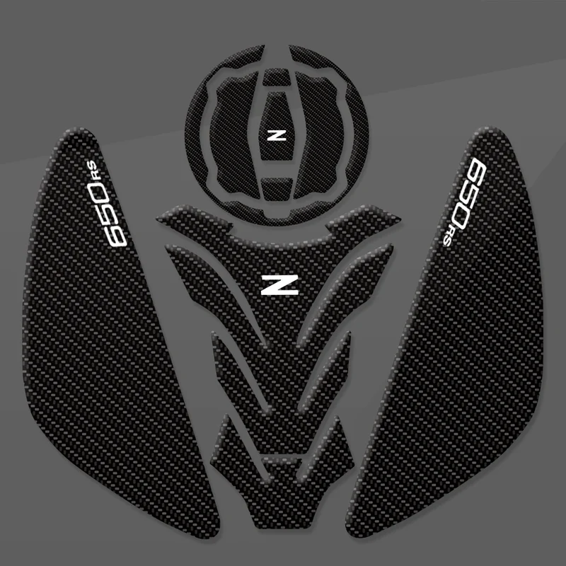 Z650RS 2024 Motorcycle Tank Pad Protector Fit For KAWASAKI Z650 RS 2022-2023 Transparent Fish Bone Decal