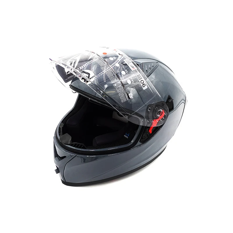 Casque intégral gris (taille S à XL) (S)