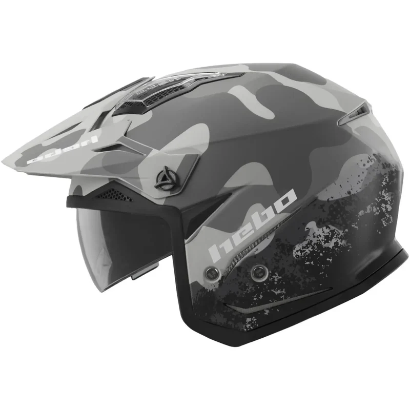 Casco Hebo Zone 5 Camo - Negro/Gris Mate