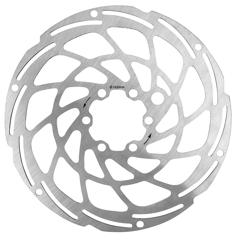 Disque De Frein VTT 6 Trous Newton Brakco Compatible Shimano Et Autres 160 mm Argent Pour VAE - E-Bike Avec Renfort Supplementaire De 2 mm + 6 Vis
