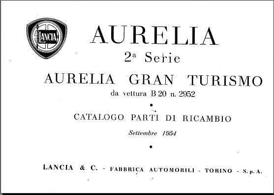 manuel d'atelier Lancia Appia Flaminia Aurelia Ardea 1947 à 1960