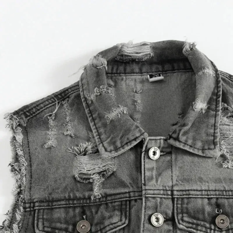 Gilet jean biker - Dark