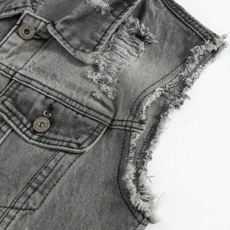 Gilet jean biker - Dark
