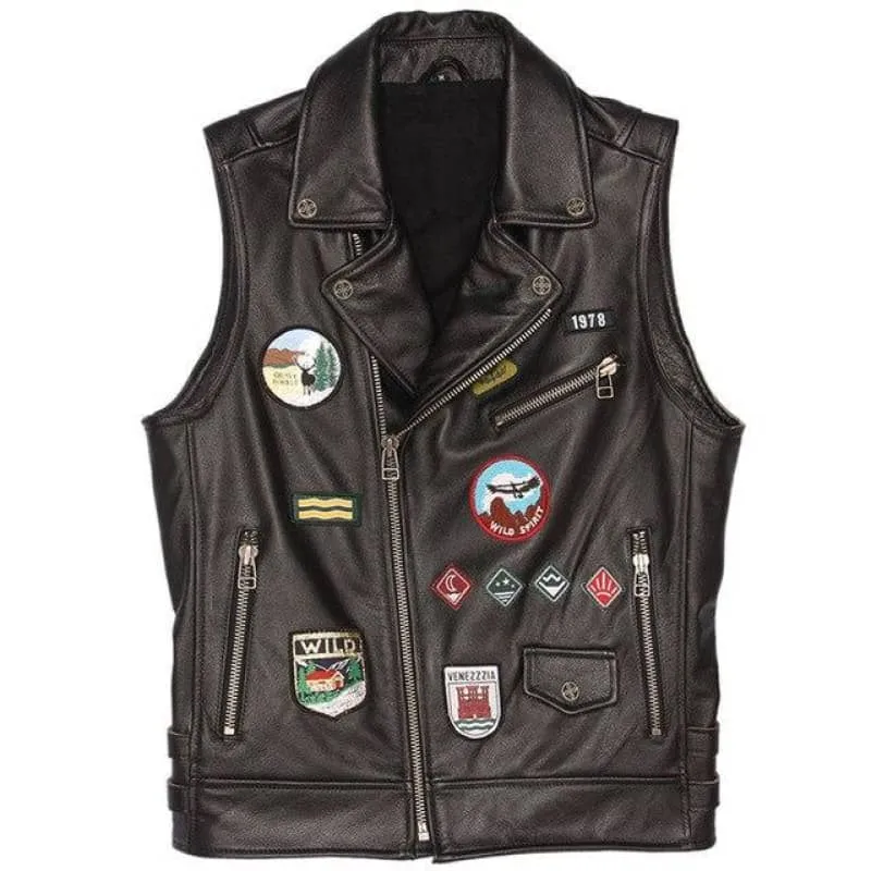 Gilet cuir biker - Mother Road