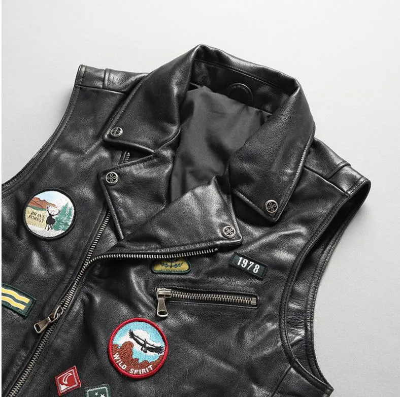 Gilet cuir biker - Mother Road