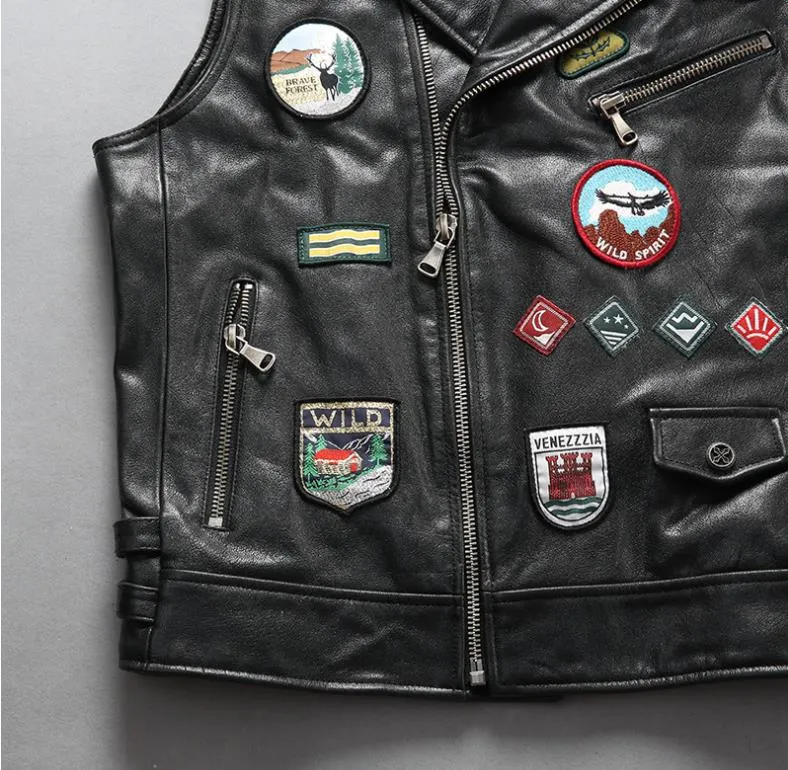 Gilet cuir biker - Mother Road