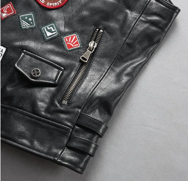 Gilet cuir biker - Mother Road