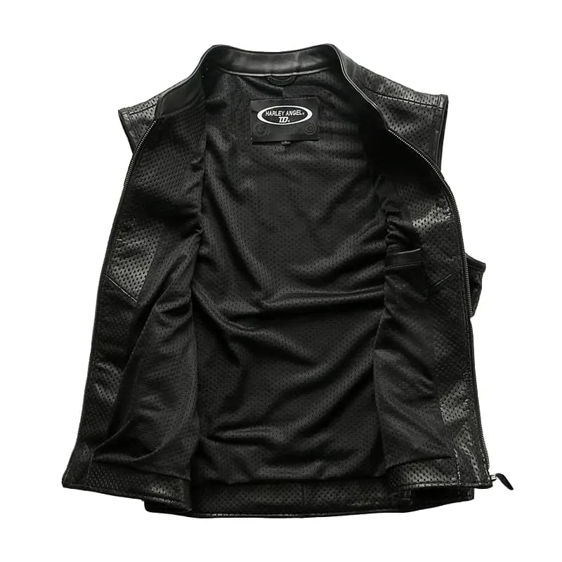 Gilet biker en cuir - Glumed