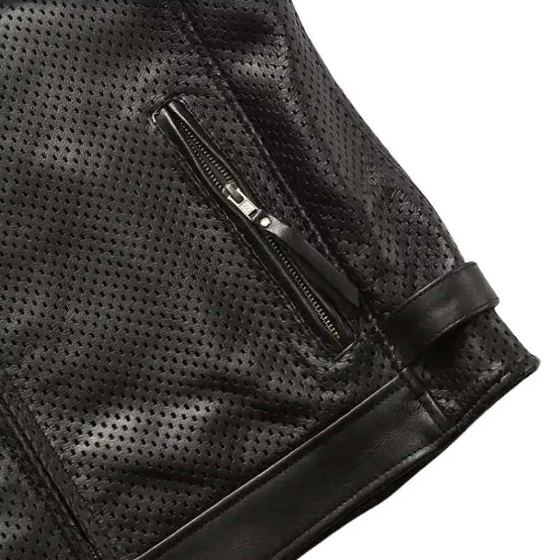Gilet biker en cuir - Glumed