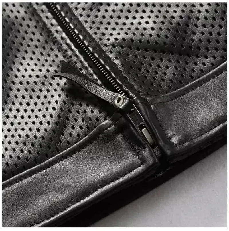 Gilet biker en cuir - Glumed