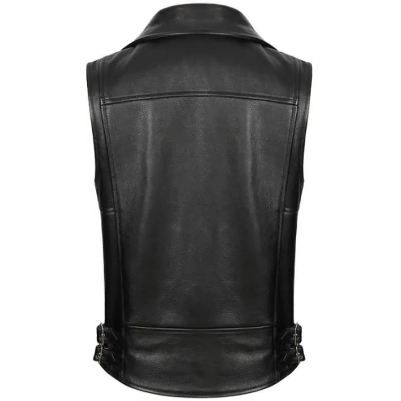 Gilet biker en cuir - Inaf