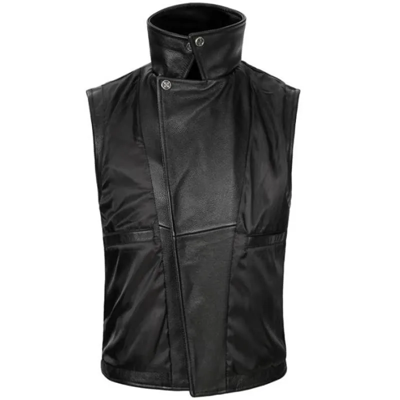 Gilet biker en cuir - Inaf