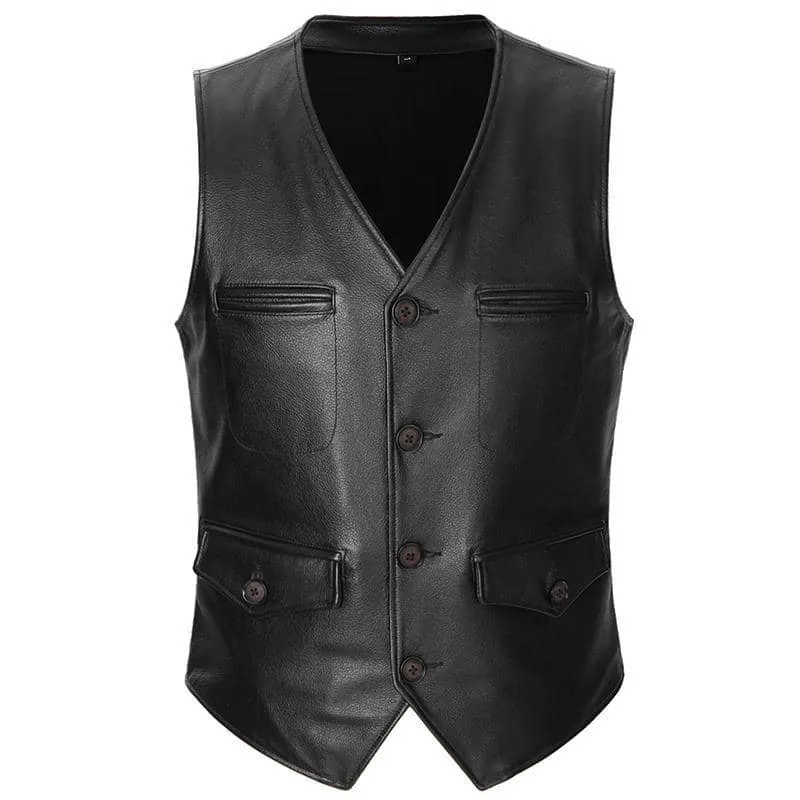 Gilet biker en cuir - Jodoft