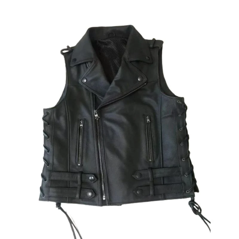 Gilet cuir biker - Free biker
