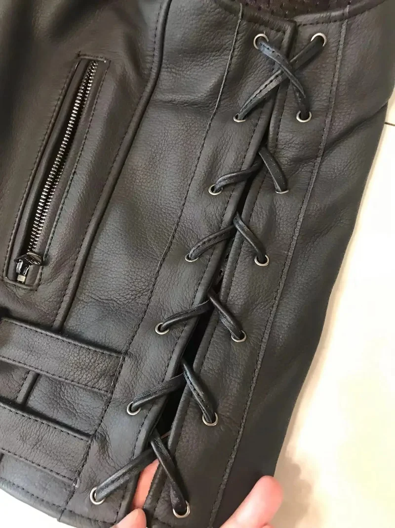 Gilet cuir biker - Free biker