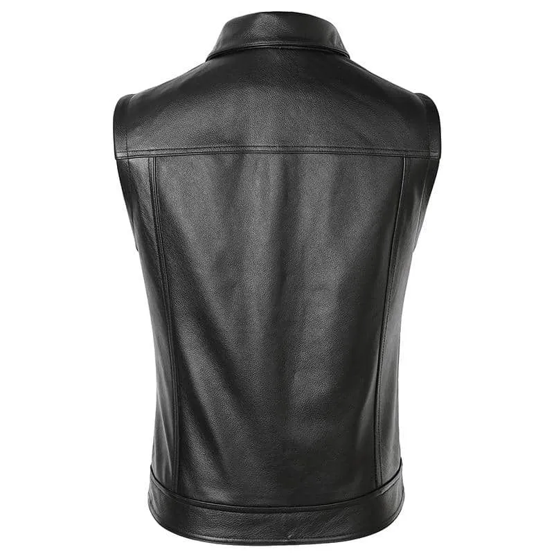 Gilet biker en cuir - Arnthor