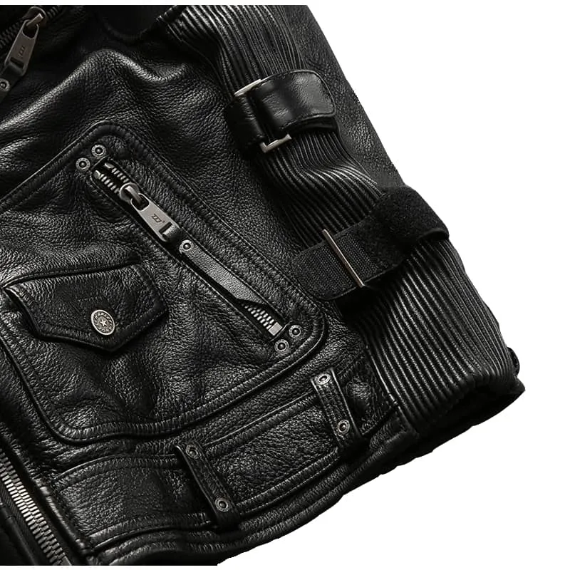 Gilet cuir biker - Harley angel road