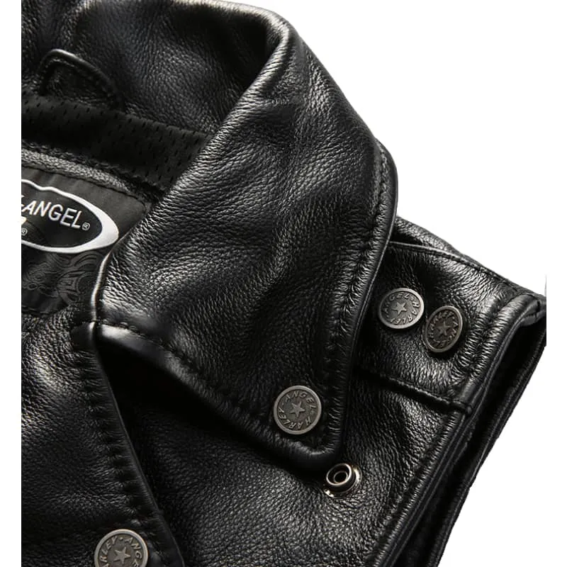 Gilet cuir biker - Harley angel road