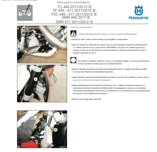 Manuel d'atelier Husqvarna 449 511 ie 2012 français