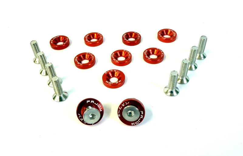 Vis tête fraisée M6 x 25 inox – lot de 10 avec rondelles couleur