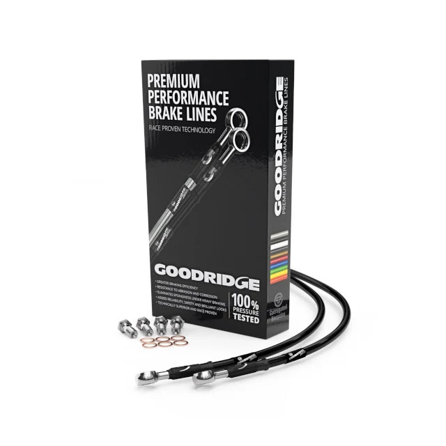 Latiguillo de freno trasero Kawasaki Z900 ABS 18-19 Goodridge - Negro