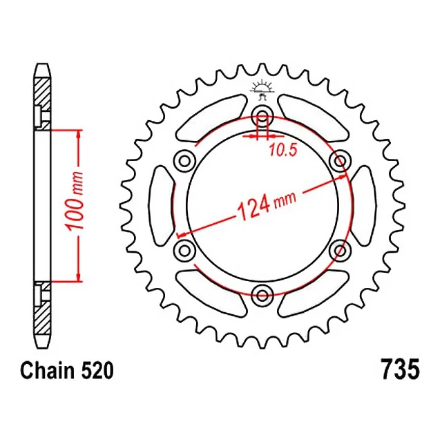Kit de transmisión Ducati Monster 696 08-13 15x45Z paso 520 VX3 D.I.D