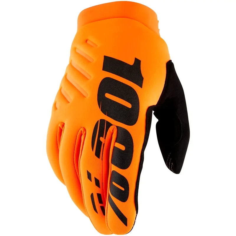 Guantes 100% Brisker - Negro/Naranja