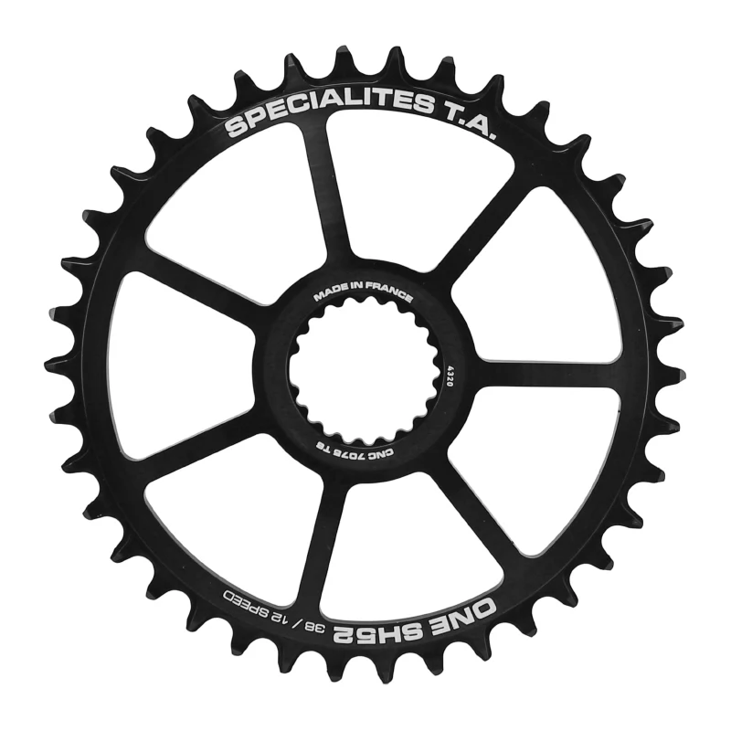 Plateau VTT Direct Mount Pour Shimano Xtr M9100 - Xt M8100 - Slx M7100 Ta One Sh52 38 dents Comp M900 10-11-12V. Narrow Wide Noir