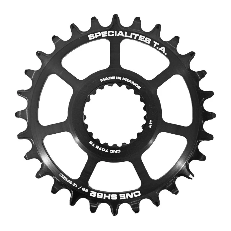 Plateau VTT Direct Mount Pour Shimano Xtr M9100 - Xt M8100 - Slx M7100 Ta One Sh52 28 dents Comp M900 10-11-12V. Narrow Wide Noir