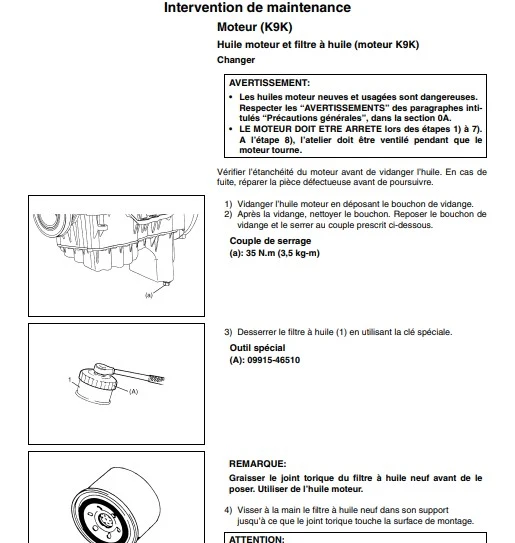 Manuel d'atelier Suzuki Jimny SN 415 Diesel 2006 pdf en français