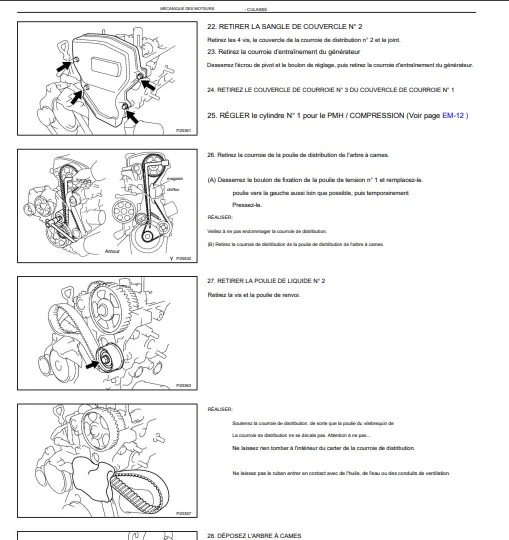 Manuel d'atelier Toyota Tercel 1995 1998 en français