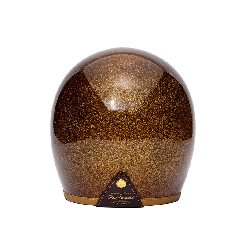 Casque jet moto - The Classic marron
