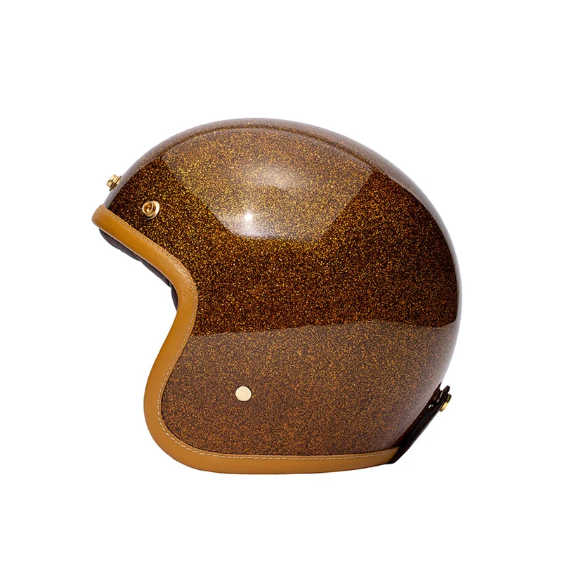 Casque jet moto - The Classic marron
