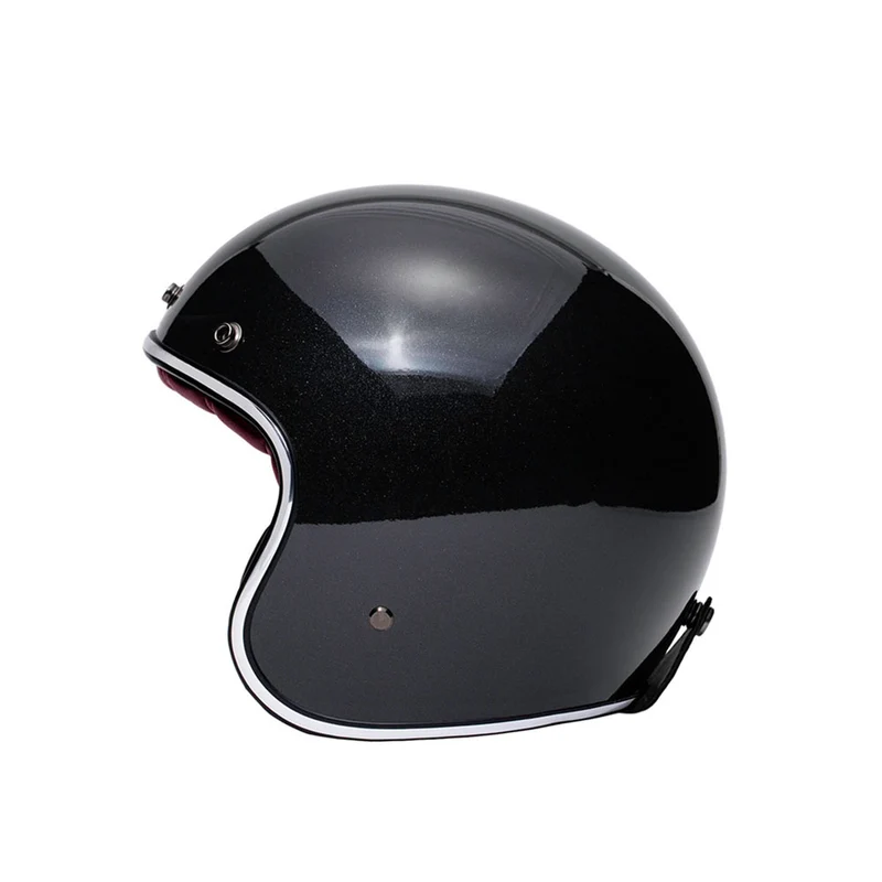 Casque jet moto - The Classic noir brillant
